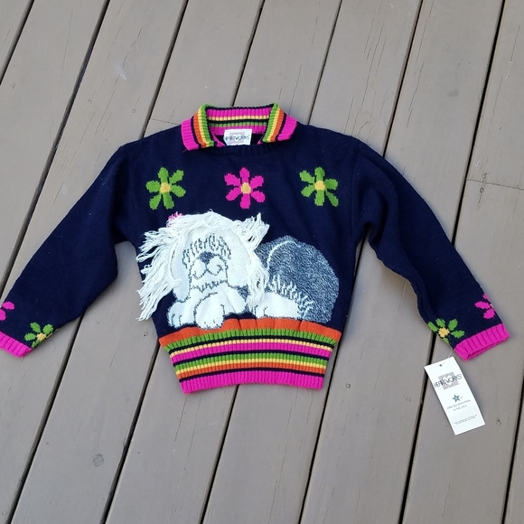 NWT AMAZING VINTAGE SHAGGY DOG SWEATER